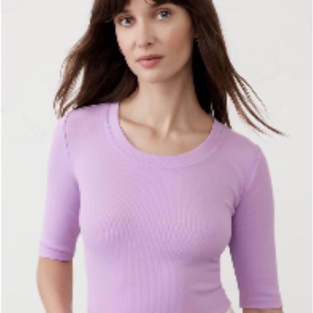 Banana Republic Light Purple Short Sleeve Top So Flattering!